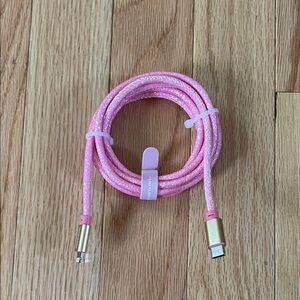 Iphone Charger Sparkly Pink USB-C to Lightning Cable